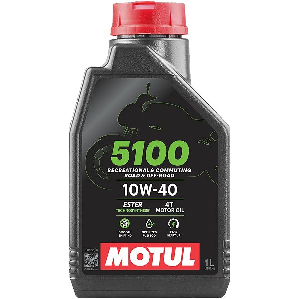 Oleo De Motor Lubrificante Moto Motul 5100 10W40 4T Technosynthese API SP JASO MA2