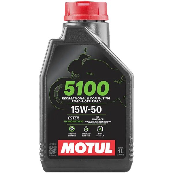 Oleo De Motor Lubrificante Moto Estrada Trail Motul 5100 15W50 4T Technosynthese API SP JASO MA2