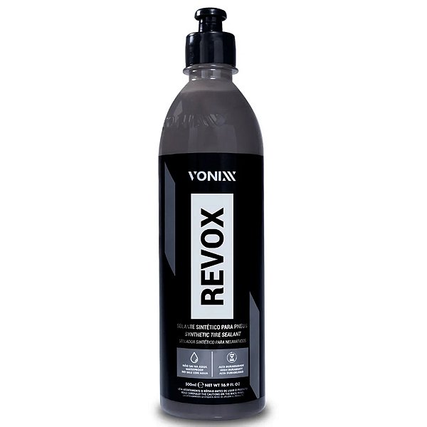 Vonixx Revox 500ml Restaurador Selante Plásticos Pneu Borrachas Brilho Proteção Automotivo