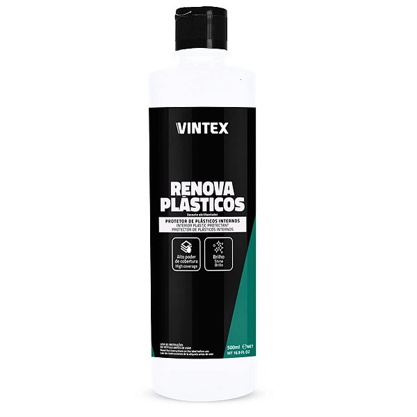 Vonixx Vintex Renova Plásticos 500ml Restaurador Brilho Proteção Superfícies Automotivas