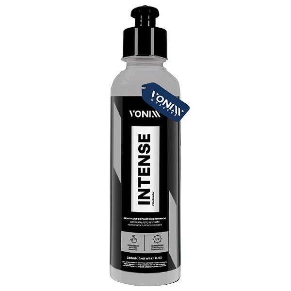 Vonixx Intense 240ml Restaurador Plásticos Borrachas Para-Choques Brilho Duradouro Automotivo