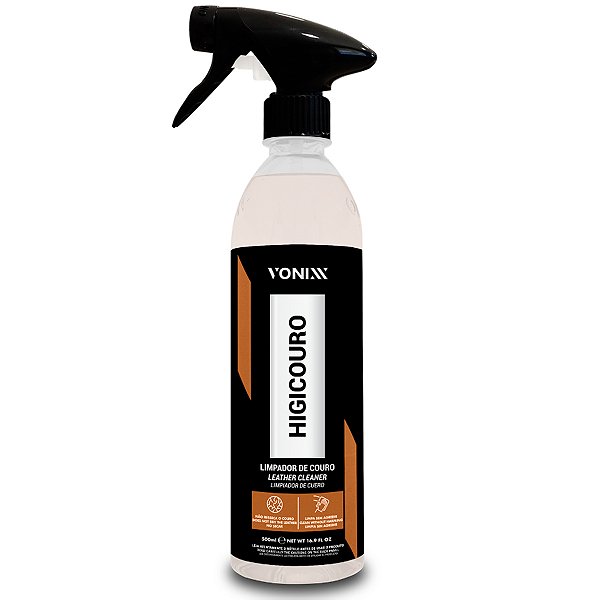 Vonixx Higicouro 500ml Limpador Higienizador Couro Bancos Automotivos Limpeza Segura