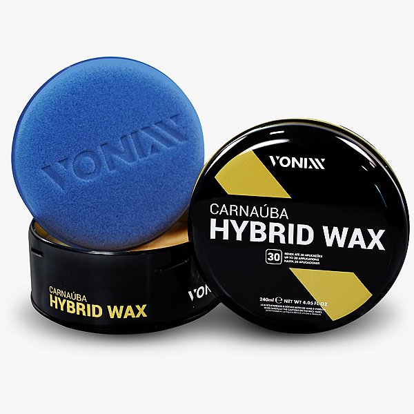 Cera Vonixx Carnaúba Hybrid Wax 240ml Com Aplicador De Espuma Proteção Brilho