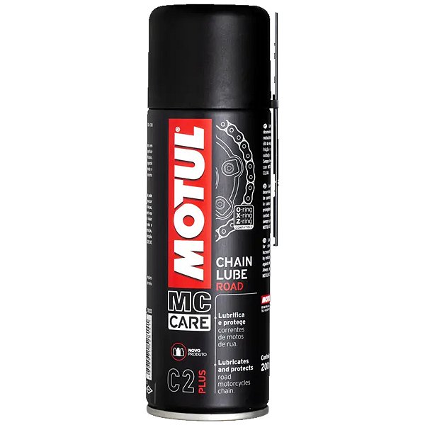 Spray Lubrificante Corrente De Moto Baixa Cilindrada Motul MC Care C2+ Plus Chain Lube Road 200ml