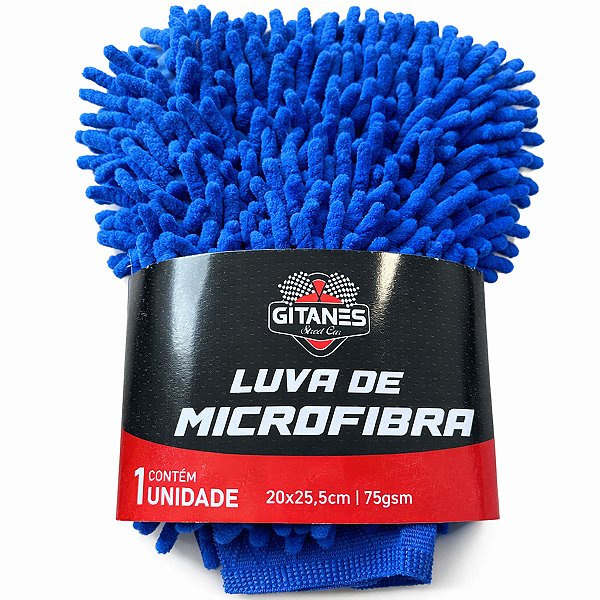 Luva de Microfibra Gitanes para Limpeza Automotiva