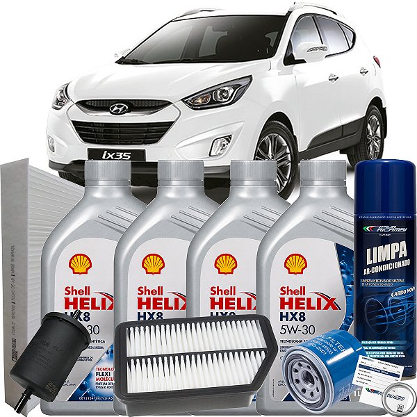 Kit Revisao Oleo Shell 5W30 Hx8 Api Sp Ix35 2.0 2013 2014 2015 2016 2017 2018 2019