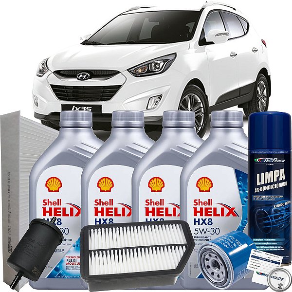 Kit Revisao Oleo Shell 5W30 Hx8 Api Sp Ix35 2.0 2013 2014 2015 2016 2017 2018 2019