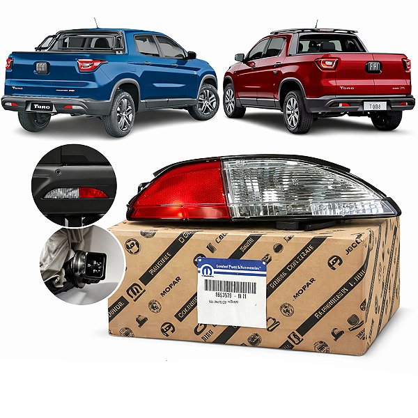 Lanterna traseira marcha ré neblina original Fiat Toro de 2016 até 2021 - 52225313 - lado direito