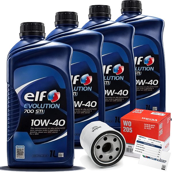 Kit 4L Oleo 10W40 Elf E Filtro Para Renault Sandero Logan Clio 1.0 16V Motor D4D Hi Flex 2007 A 2016