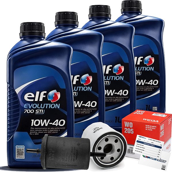 Kit Oleo 10W40 Elf Filtro Combustivel Renault Sandero Logan Clio 1.0 16V Motor D4D Flex 2007/2016