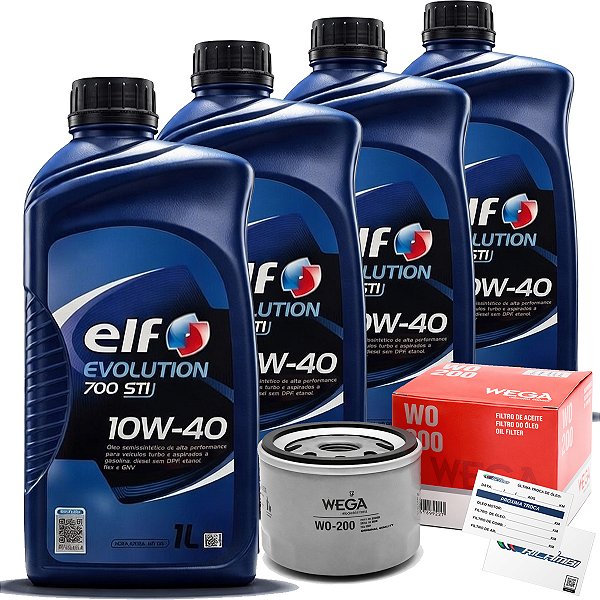 Kit 4L Oleo 10W40 Elf E Filtro Para Renault Sandero Logan Symbol 1.6 8V Motor K7M Flex 2007 A 2016