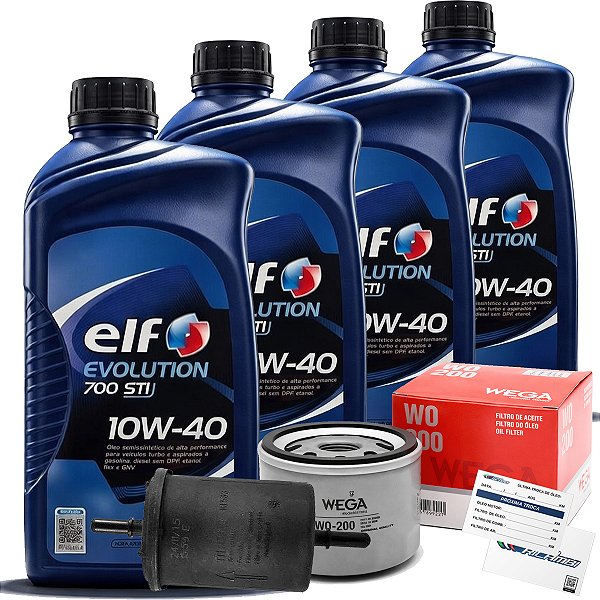 Kit Oleo 10W40 Elf Filtro Combustivel Renault Sandero Logan Symbol 1.6 8V Motor K7M Flex 2007 A 2016