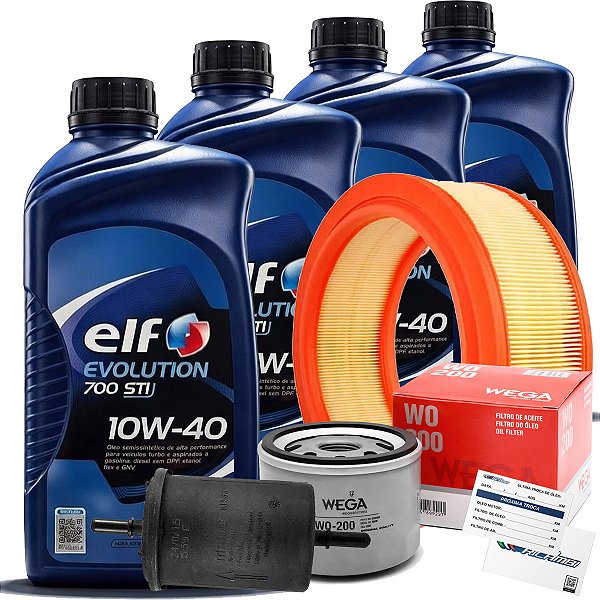 Kit Oleo 10W40 Elf Filtro Combustivel Ar Renault Sandero Logan Symbol 1.6 8V Motor K7M 2007/2016
