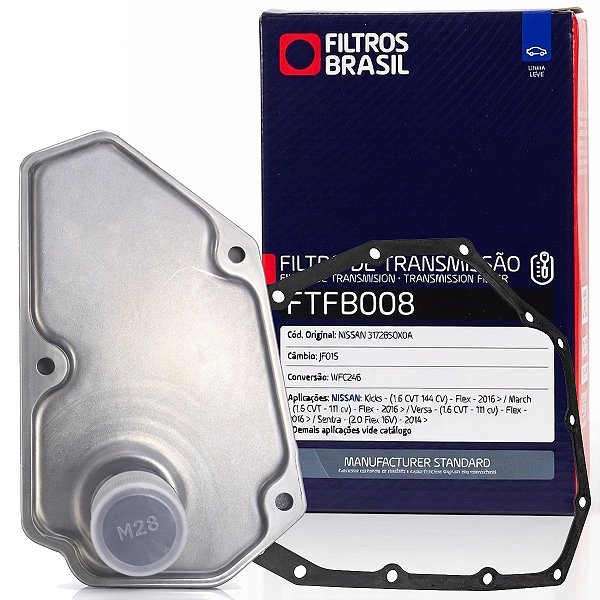 Filtro Transmissão Oleo Cambio Automatico Para Kicks March Versa Sandero Logan Captur Duster 1.6 Cvt