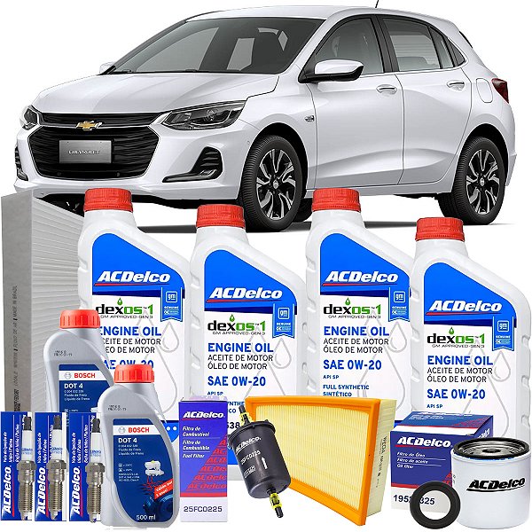 Kit Revisão 100.000 Km Troca De Oleo 0W20 Dexos1 Gm Onix B 1.0 Aspirado 2020 2021 2022