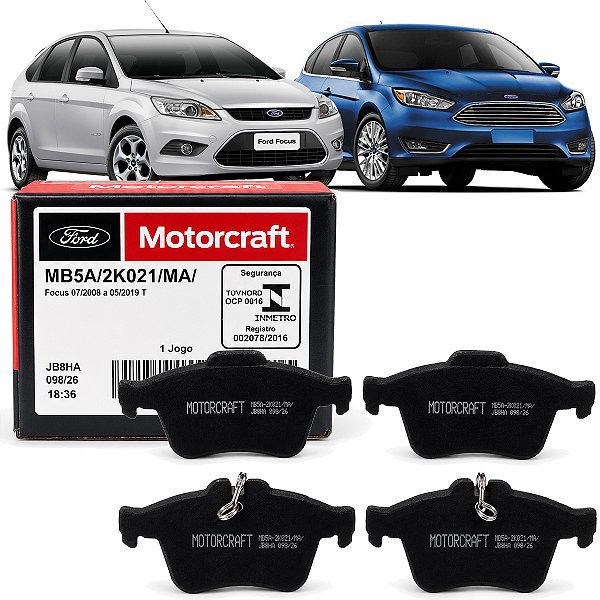 Jogo De Pastilha Freio Traseiro Ford Motorcraft Focus 1.6 2.0 2009 A 2019