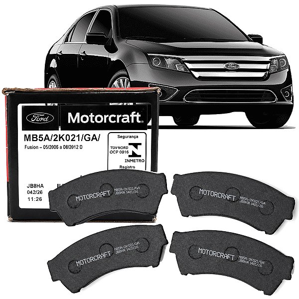 Jogo Pastilha Freio Dianteiro Ford Motorcraft Fusion 2.3 2.5 3.0 2006 2007 2008 2009 2010 2011 2012