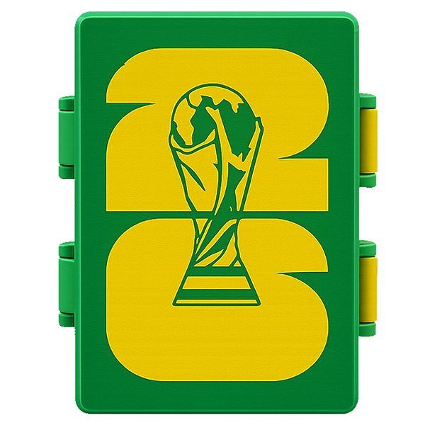 Caixa Porta Figurinhas Copa do Mundo 2026 Case Maleta Organizadora 3D 2 Divisórias 500 Figurinhas