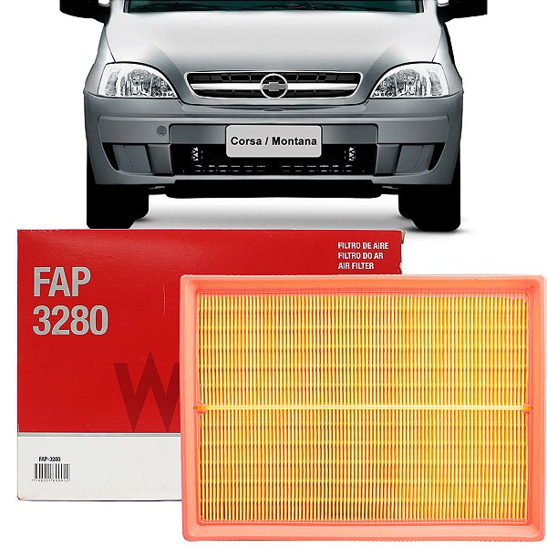 Filtro de Ar Motor Wega FAP3280 Chevrolet Corsa Meriva Montana