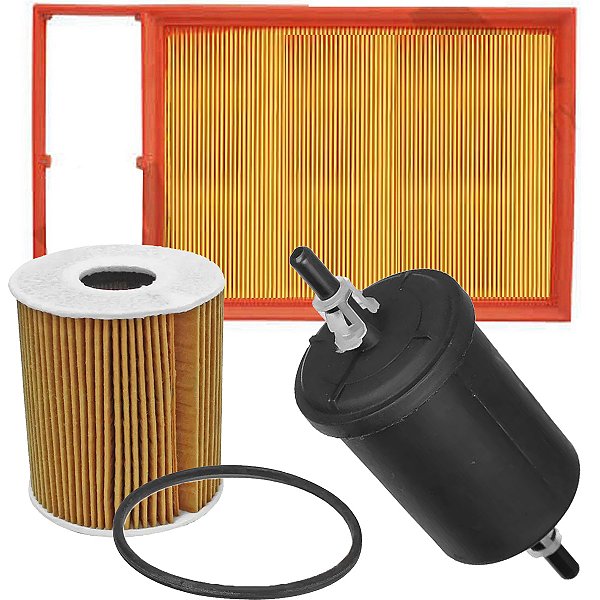 Kit filtros ar, óleo e combustível - Fiat Bravo Doblò Grand Siena Idea Linea Palio Punto Strada - Motores Etorq