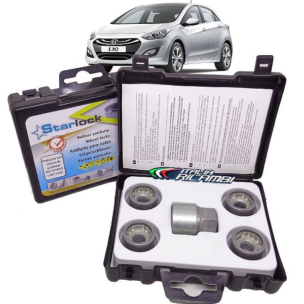 Kit Parafuso Antifurto De Rodas Farad Starlock - Hyundai I30 1.8 16V 2014 2015 2016