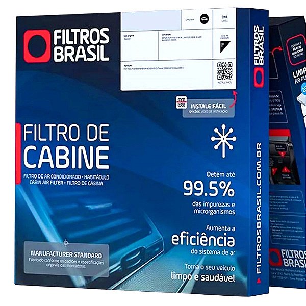 Filtro De Cabine Ar Condicionado Filtros Brasil FB1086 - New Fiesta Novo Ka E Nova Ecosport