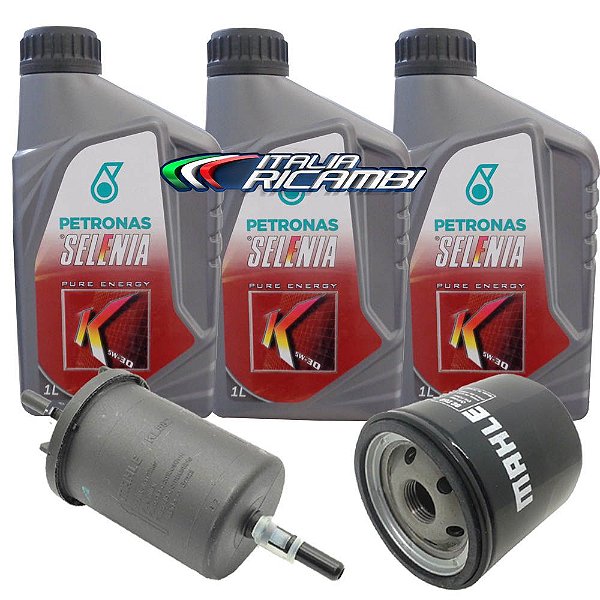Kit troca de óleo Selenia K 5W30 e filtros de óleo e combustível - Fiat Fiorino Idea Palio Punto Siena Strada Uno