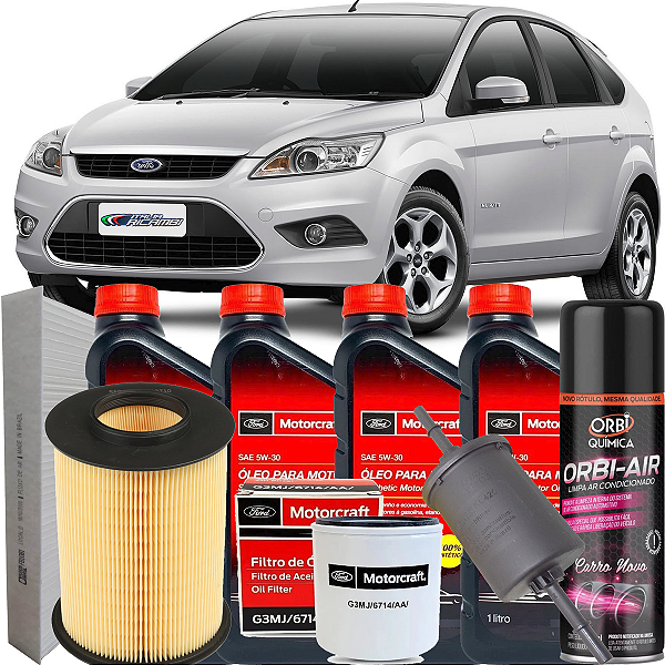 Kit Revisão Óleo 5w30 Ford Motorcraft E Filtros - Ford Focus 1.6 16V Sigma 2009 2010 2011 2012 2013