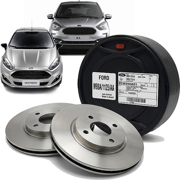 Jogo De Disco Freio Dianteiro Original Ford Motorcraft New Fiesta Todos E Novo Ka 2014 2015 2016 2017 2018 2019 2020 2021