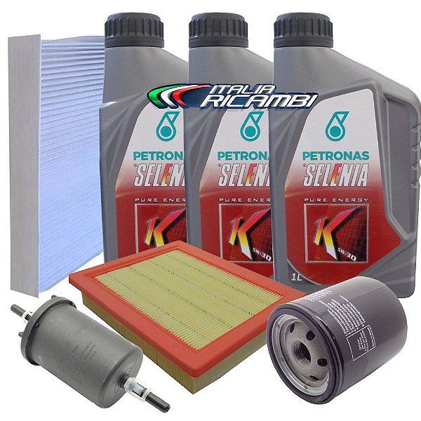 Kit troca de óleo Selenia K 5w30 sintético e filtros - Fiat Palio Siena Idea 1.0 e 1.4 Fire