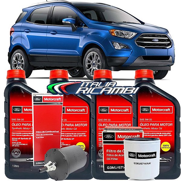 Kit 1ª Revisão 10.000 Km Ford Ecosport 1.5 12V 3 Cilindros Dragon 2018 2019 2020 2021