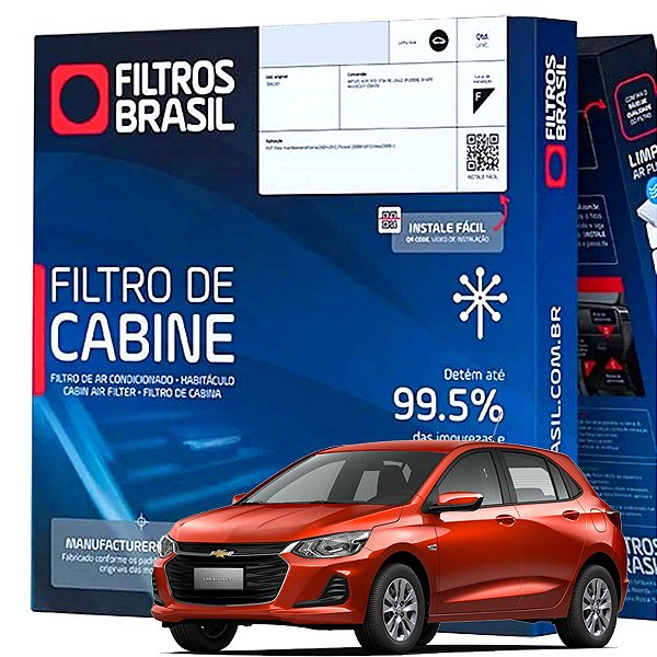 Filtro De Ar Condicionado Cabine Filtros Brasil Gm Chevrolet Onix Plus 1.0 Turbo 2019 2020 2021 2022 2023