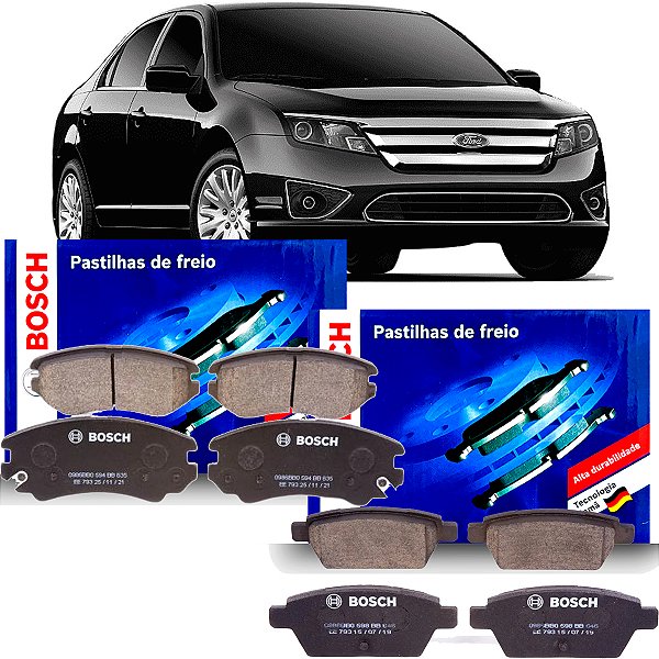 Kit Jogo De Pastilha Freio Dianteiro E Traseiro Original Bosch - Fusion 2.3 2.5 3.0 2006 2007 2008 2009 2010 2011 2012