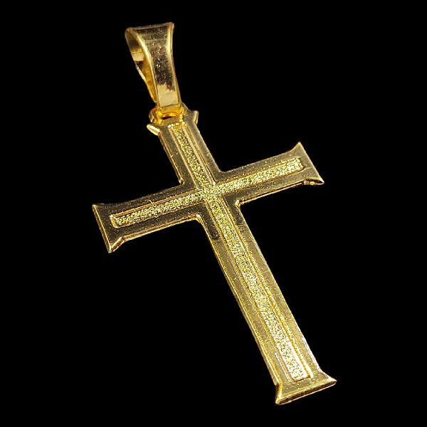 Pingente Cruxifixo Grande Banhado a OURO 18K
