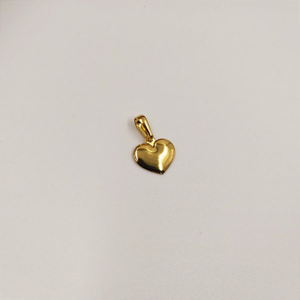 Pingente Feminino Coração Pequeno Banhado a Ouro 18K