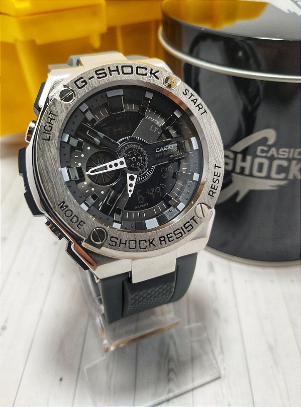 G-Shock Steel Ga110 Metal Cinza/Prata - Relógios no atacado