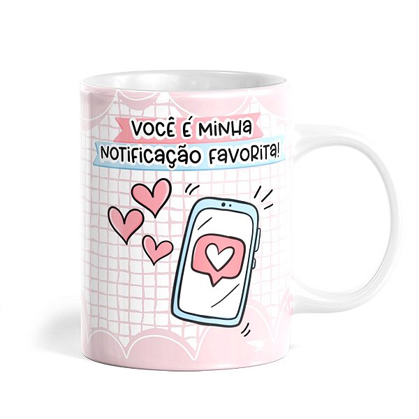 Caneca Namorados, Branca, Cerâmica, 325ml - Darosaa