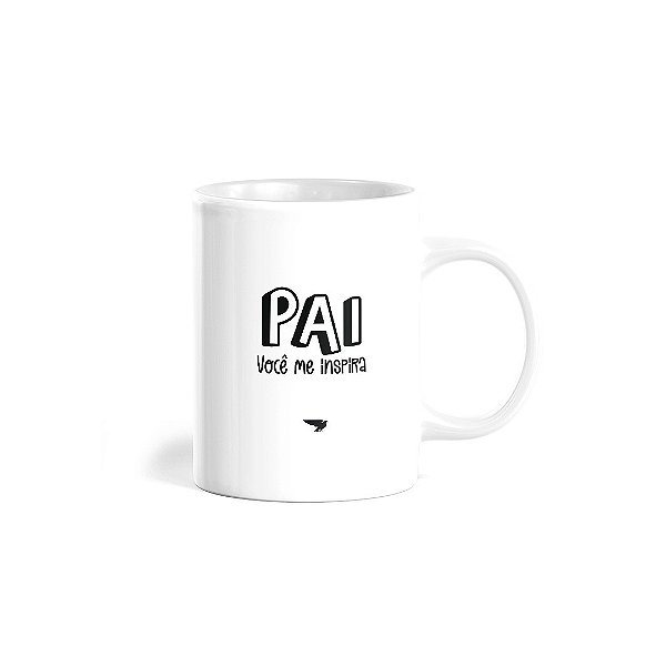 Mini Caneca Branca  Pai Te Amo - 100 ml - Darosaa