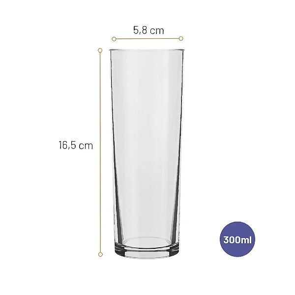 COPO NADIR CYLINDER TUBO 320ML (LONG DRINK) 7800