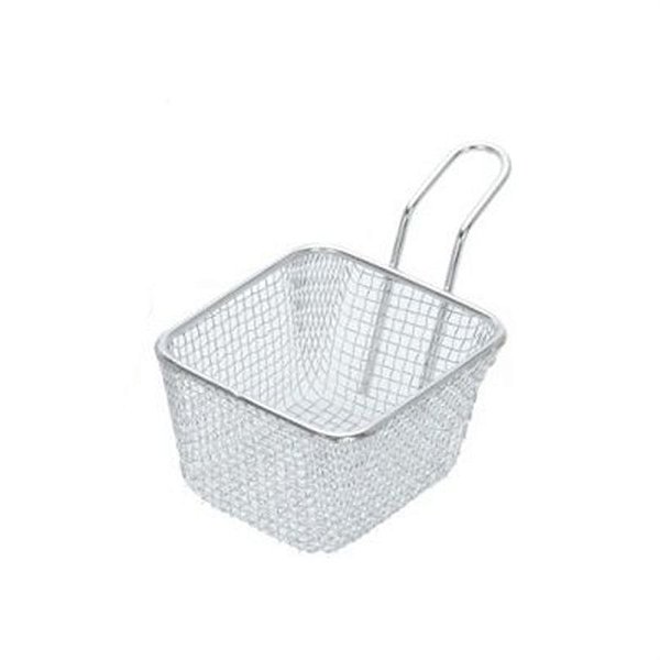 MINI CESTA INOX 10X9X5,7CM CABO CURTO BSK196