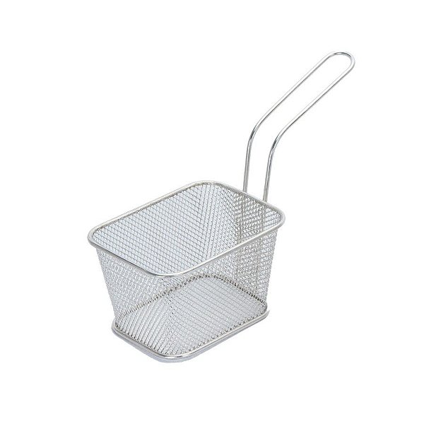 MINI CESTA INOX 10X9X6,4CM CABO LONGO BSK199