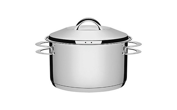 Caçarola Tramontina Funda em Aço Inox Fundo Triplo com Tampa e Alças 3,6 L Tramontina Solar 20cm 62504/200