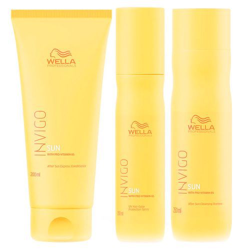 Kit Invigo Sun Wella Shampoo 250ml + Condicionador  200ml + Leave-In 150ml