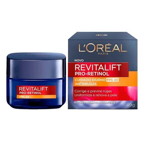 Creme Facial Antirrugas L'Oréal Paris Revitalift FPS20 - 49g
