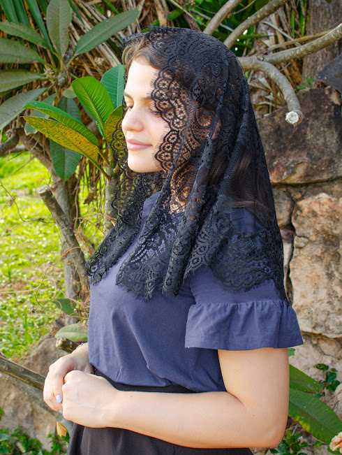 Pré Venda- Véu Gardênia Preto