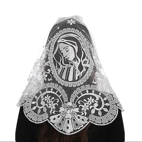 Pré Venda - Mantilha Mater Dolorosa Branca