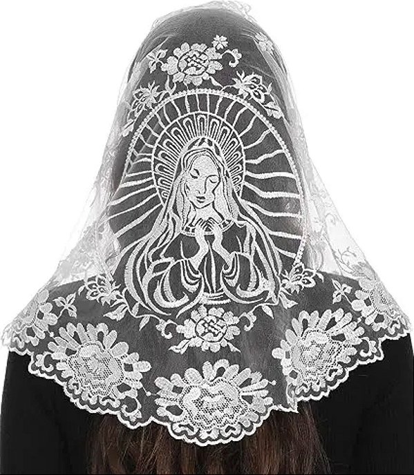 Pré Venda - Mantilha Guadalupe 1 Branca