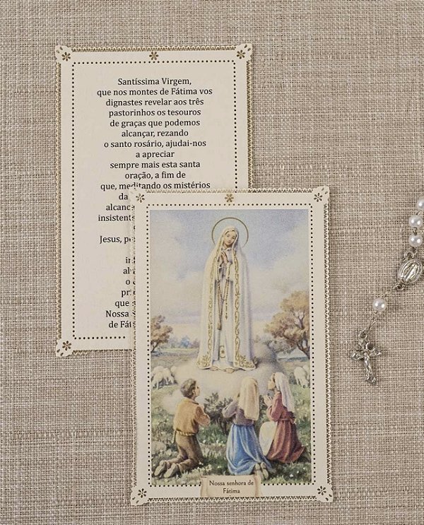 1 Santinho Rendado Nossa Senhora de Fátima