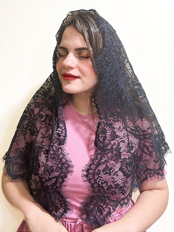 Véu Teresa Exclusivo Grande Preto