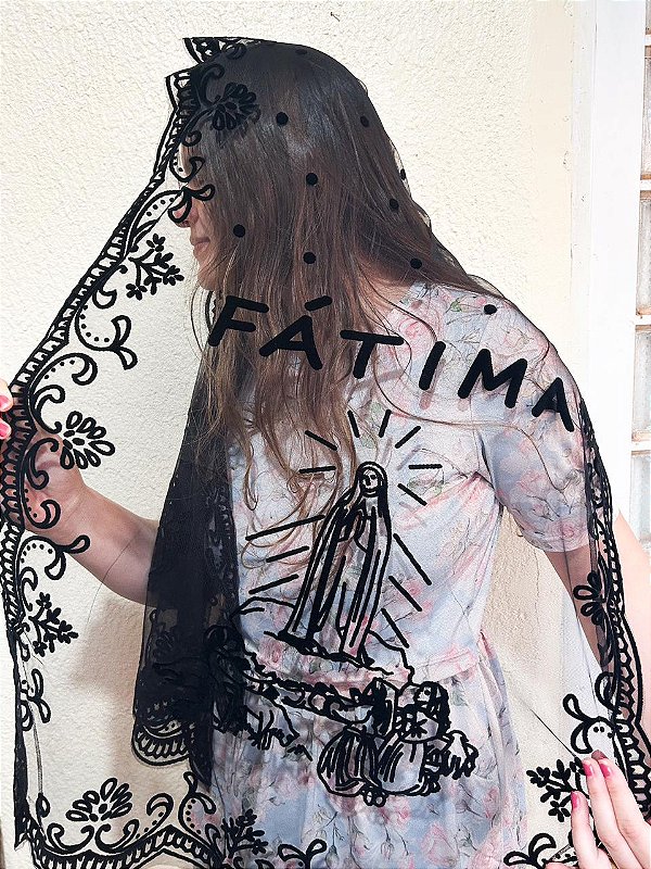 Véu Echarpe Fatima Preto